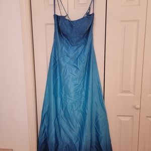 Blue ombre prom dress